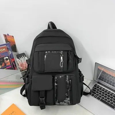 Fashion Backpack Simple And Lightweight Large Capacity Black - Shop at LoveMi