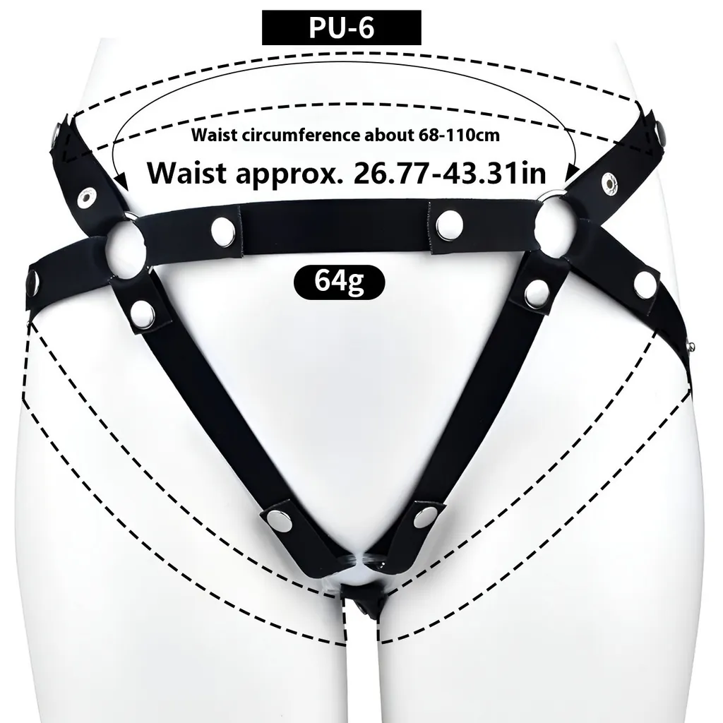 Outward Wearing Accessories With Elastic Buttons, Adjustable Elastic Band, Chastity Lock - Style 13