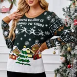 European And American Leisure Round Neck Christmas Sweater - Led Colored Lamp Christmas