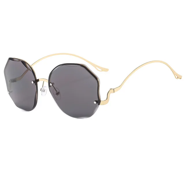 Sunglasses UV Protection Transparent Ocean Film Women's Metal Gray Sheet - Shop at LoveMi