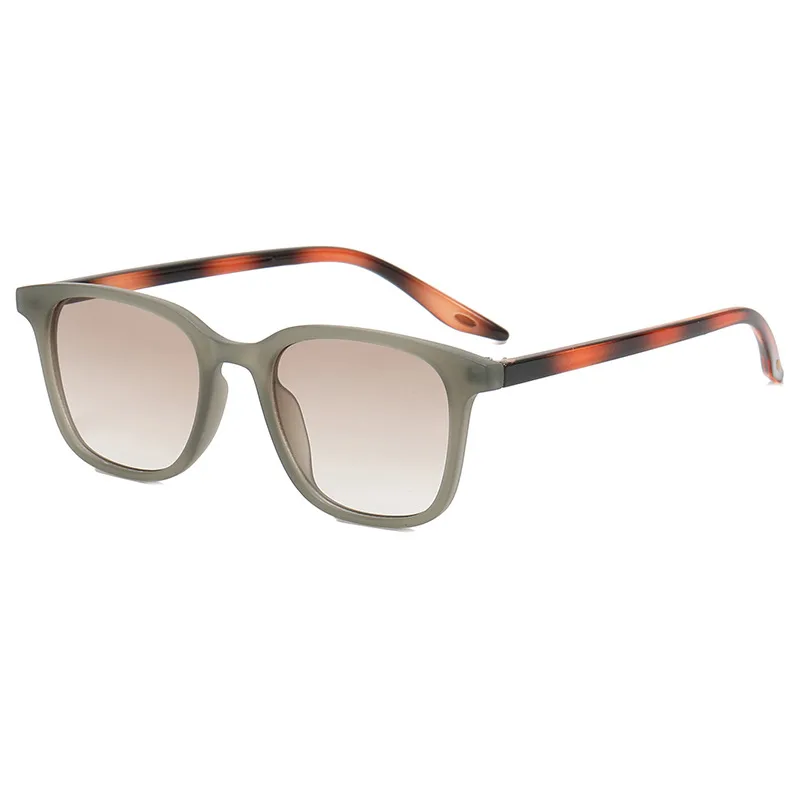 Retro Style Light-colored Sunglasses For Women - Sand Gray Frame Double Dried