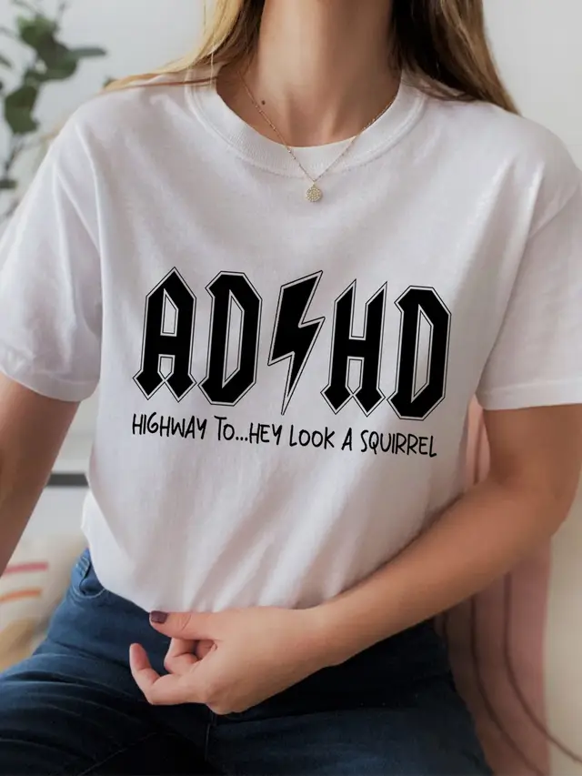 Letter Pattern Printed Women's Cotton T shirt Short Sleeve White - Shop at LoveMi