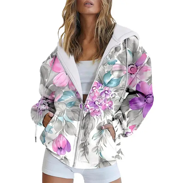 Casual Zipper Hoodie Women's Sweater Wy03 Gg52 - Shop at LoveMi