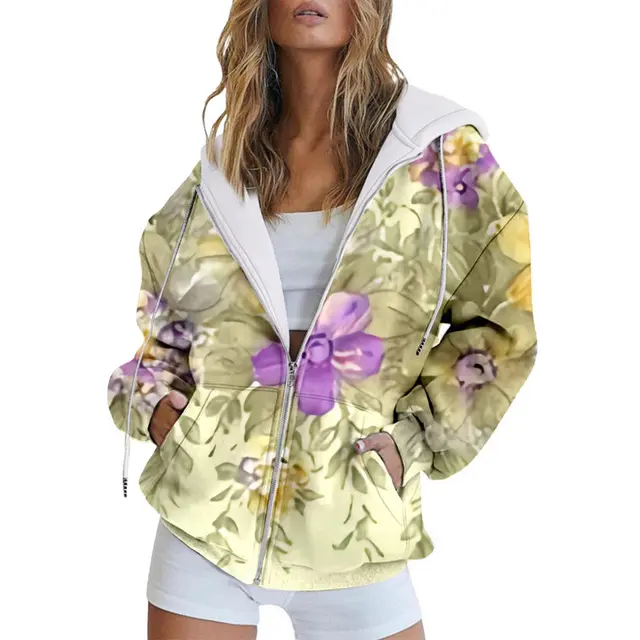 Casual Zipper Hoodie Women's Sweater Wy03 Gg53 - Shop at LoveMi