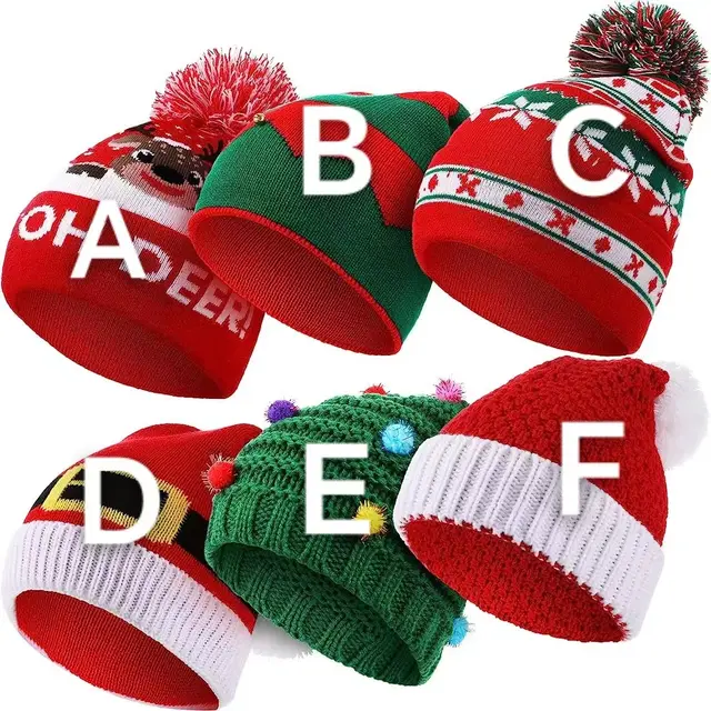 European And American Christmas Knitted Hat Type D - Shop at LoveMi