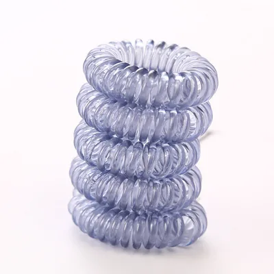 Transparent Phone Line Hair Ring Small Size Cute High Elastic Thin Hair Rope D166 Light Blue - Shop at LoveMi