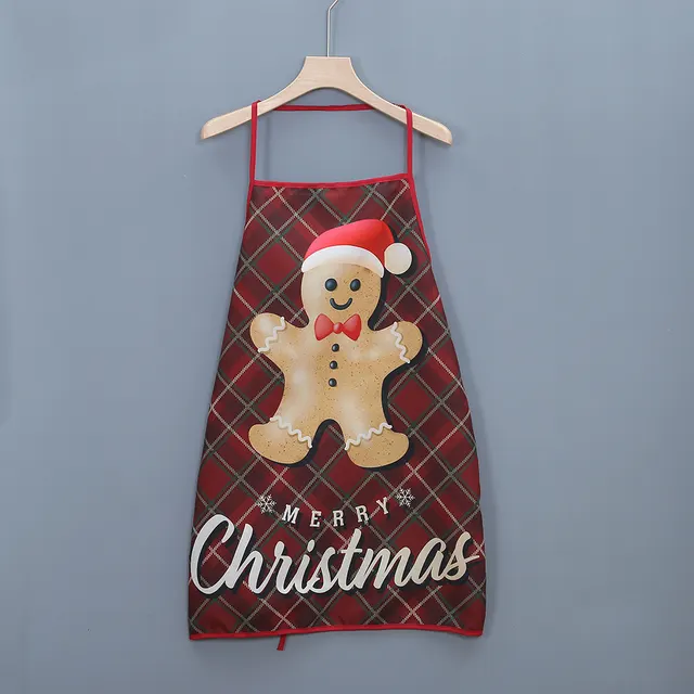 Fabric Craft Printing Old Man Christmas Apron Restaurant Bar Party Atmosphere Decorations Type C - Shop at LoveMi