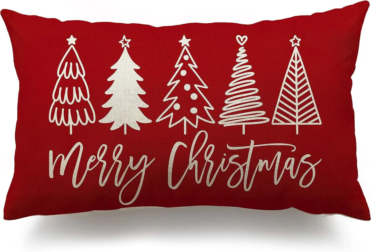 Christmas Simple Linen Pillow Cover Home Sofa Decoration - Merrychristmas4