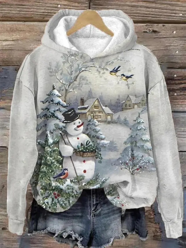 All matching Printed Hooded Jacket Women's Top G44Z770 - Shop at LoveMi