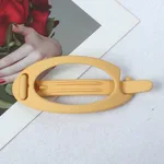 Simple Retro Hair Band Oval Barrettes - Tcbxp Egg Yolk