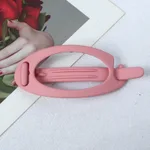 Simple Retro Hair Band Oval Barrettes - Tcbxp Pink