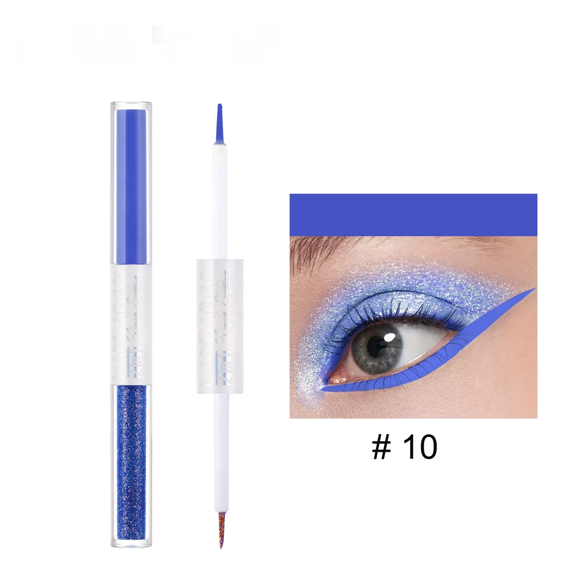 Double-headed Eyeliner Thin Glitter Color - 10 Colors