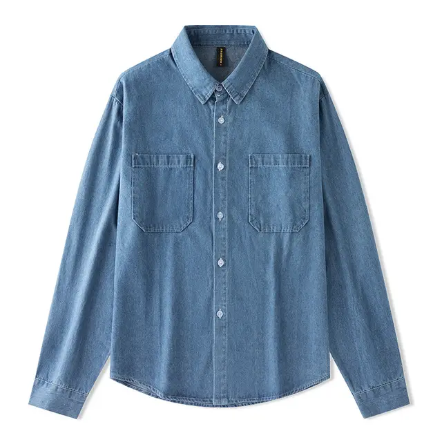 Women's Long Sleeve Denim Shirt All matching Shirt Blue - Shop at LoveMi
