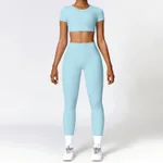 Short Sleeved Pants Sky Blue