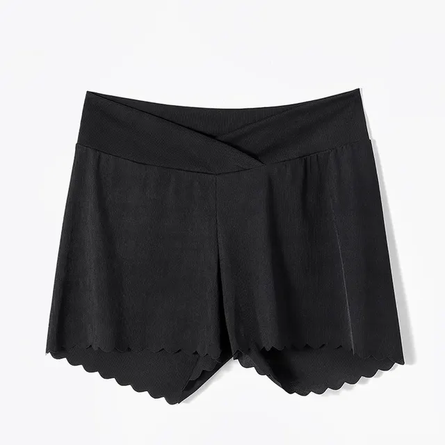 Pregnant Women's Safety Pants Summer Thin Low Waist Wide Leg Anti exposure Shorts Black - Shop at LoveMi