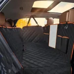 Oxford Cloth Car Pet Mat Car Rear Seat Anti-dirty - Orange Edge With Net - View 1
