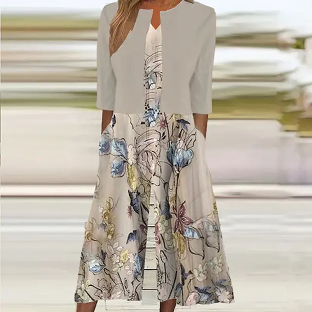 Women's Printed Pocket V neck Jumpsuit Jacket 1Style - Shop at LoveMi