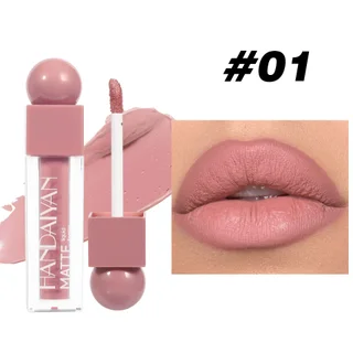 Matte Lip Gloss Lipstick Square Tube Waterproof No Stain On Cup - 01 Color