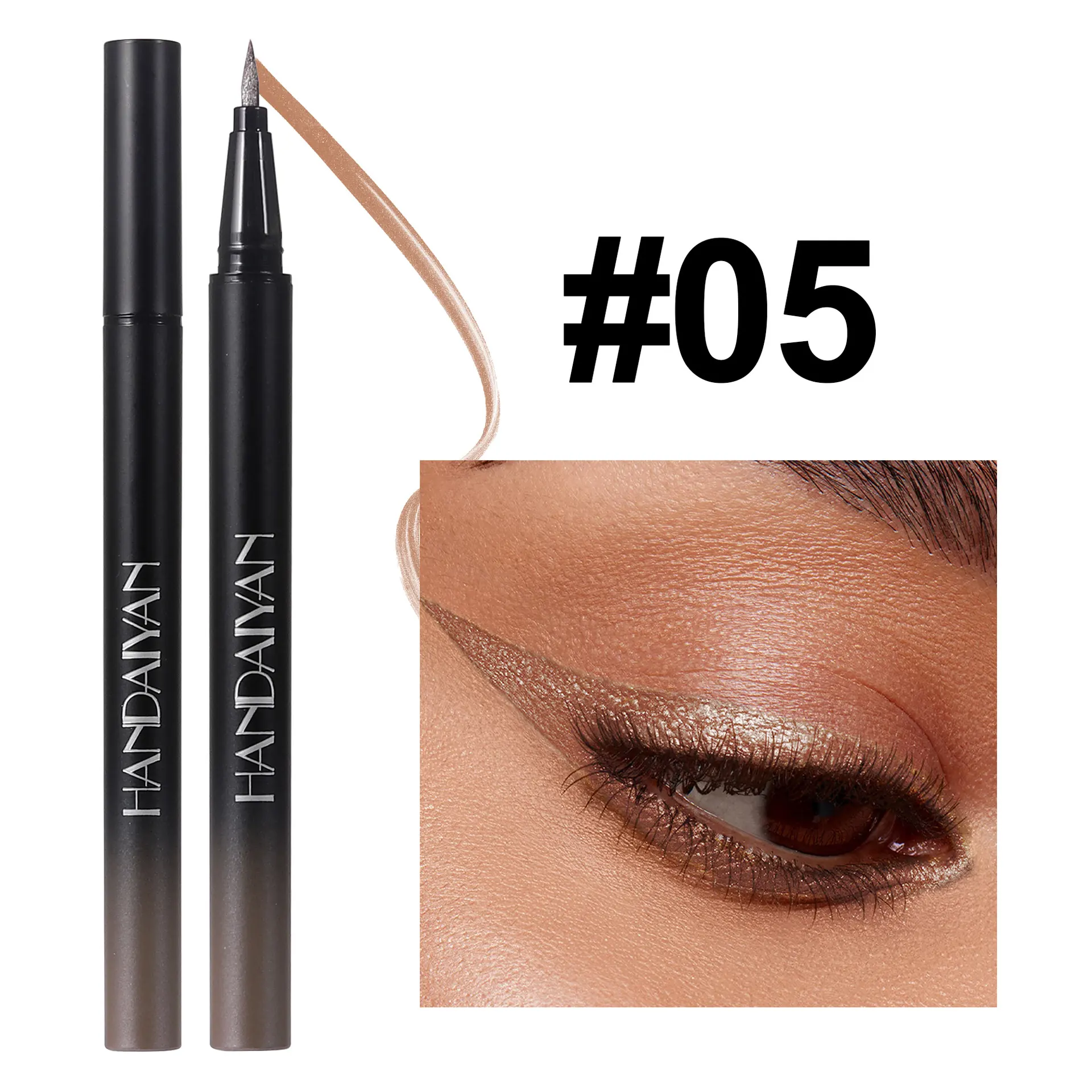 Pearlescent Eyeliner Waterproof And Durable Non-dizzy Makeup - Metallic Liquid Eyeliner 05