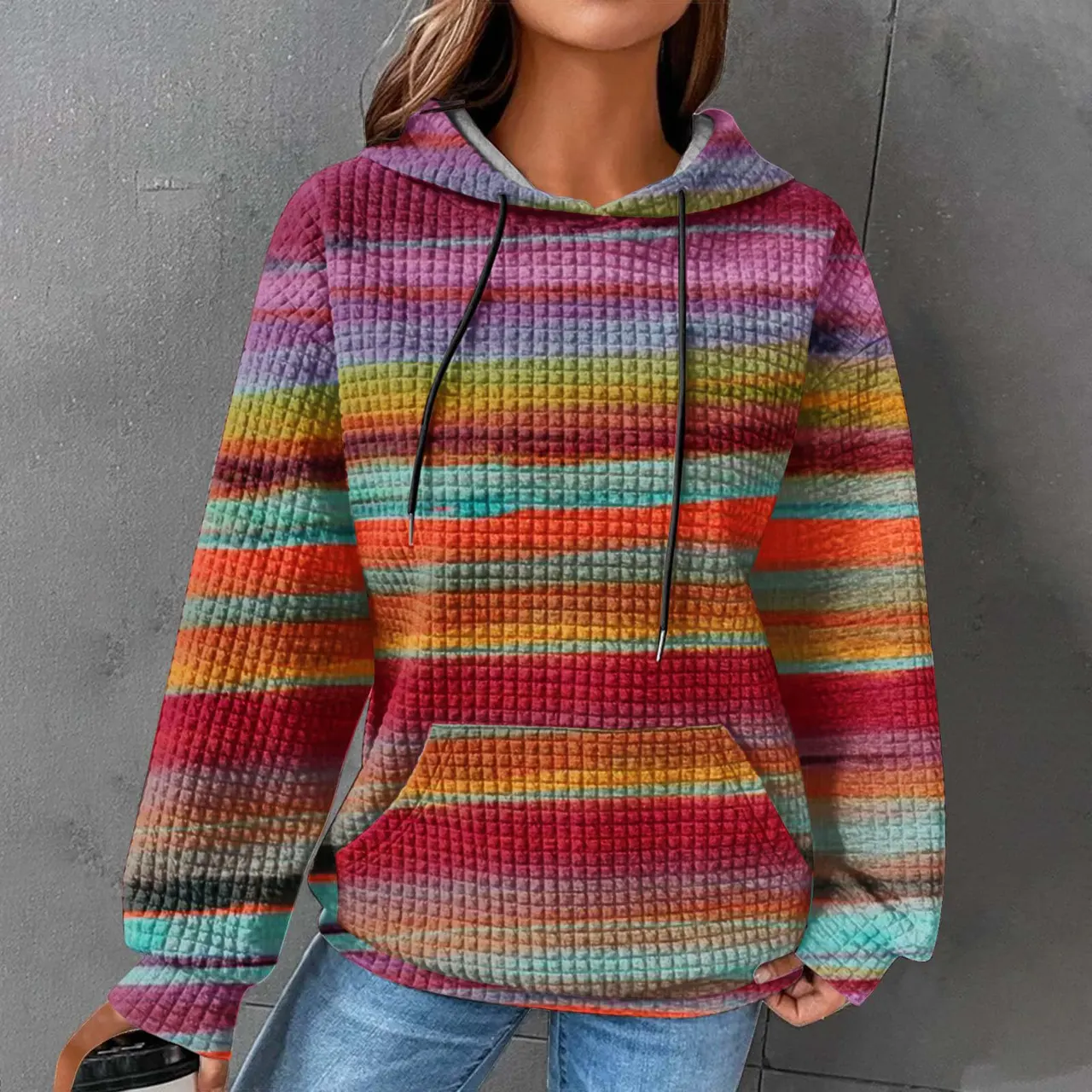 Winter Hooded Sweater Digital 3D Printing Casual Style - Zzy20230824534