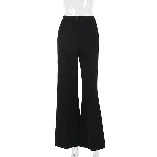 Simple Solid Color Trousers Fashion Casual Temperament Wild Black - Shop at LoveMi