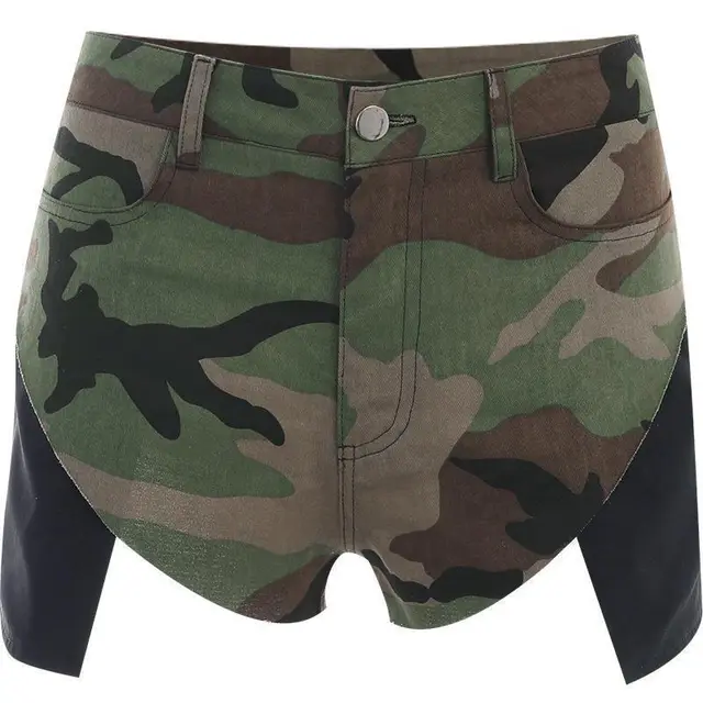 Fashion Fashionmonger Slim Fit Slimming Fashionable All match Camouflage Shorts For Women Shorts Without Booties - Shop at LoveMi
