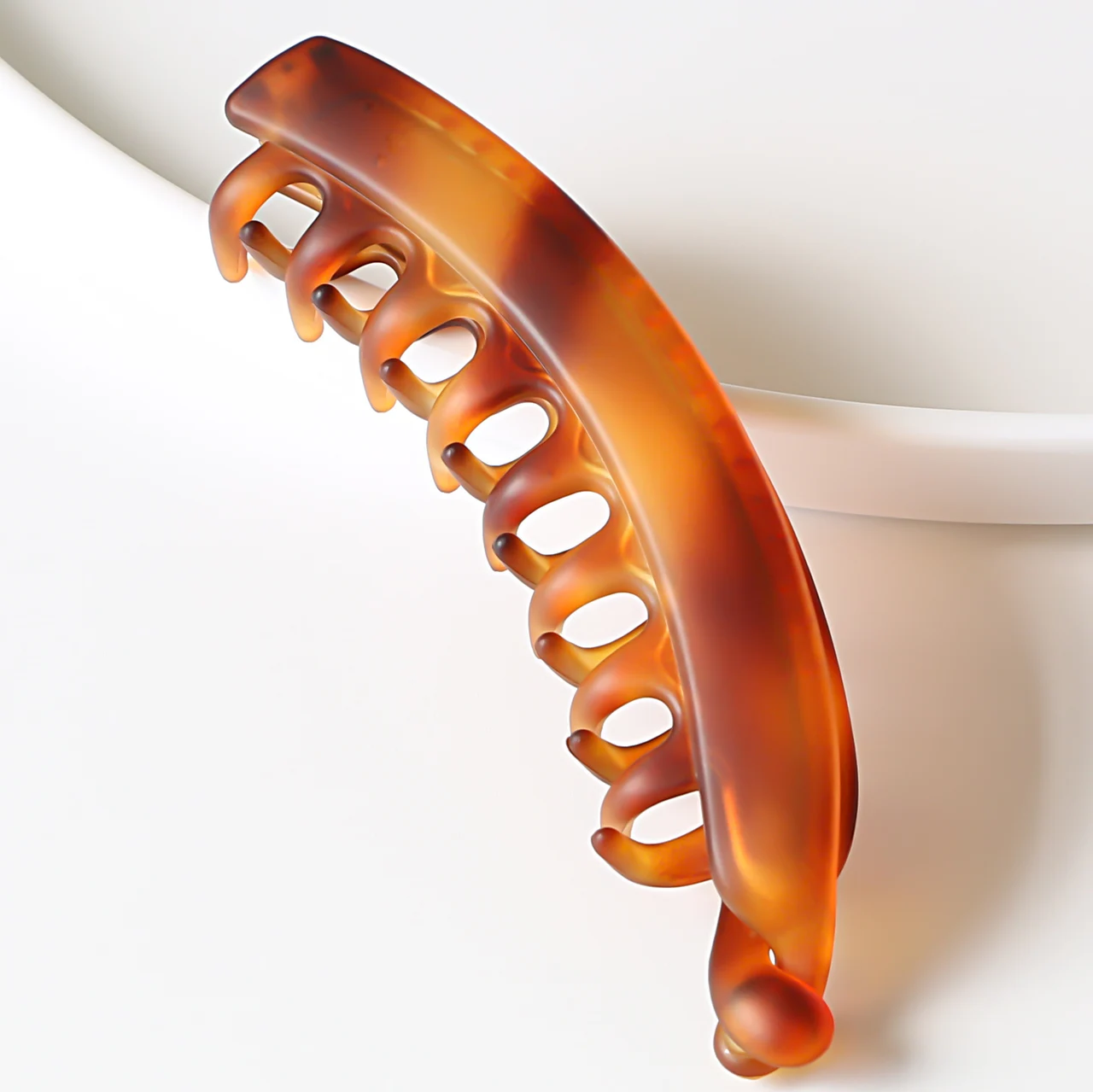 Half Moon Simple Extra Thick Hair Accessories Hairpin - Ly9 Fog Tortoise Shell Colors - View 1