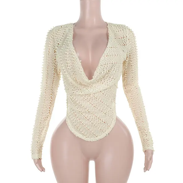 Women's Autumn Street Long sleeved Top Apricot - Shop at LoveMi