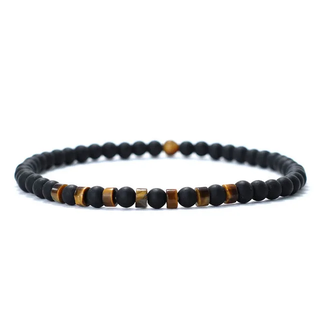 4MM Natural Tiger Eye Emperor Stone Single Circle Simple Thin Retro Style Temperamental Bracelet Hyb23011 - Shop at LoveMi