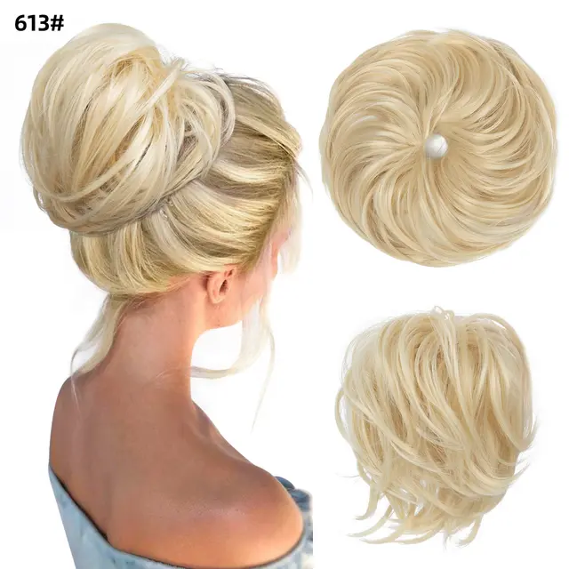 Bud Bun Artificial Hair Bun Natural Fluffy Long Beard Curly Hair Bun Lazy Updo Chignon 613 Style - Shop at LoveMi