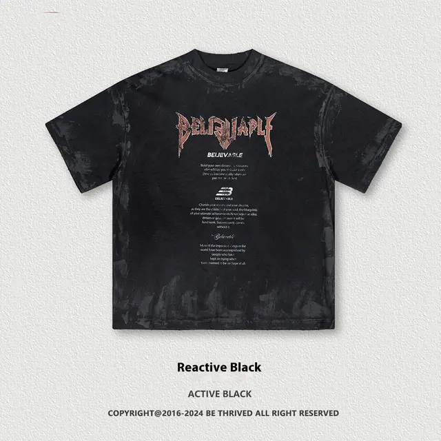 Men's Short sleeved Racing Letter T shirt Reactive Black - Shop at LoveMi