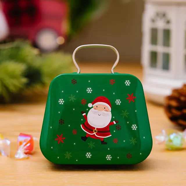 Christmas Decoration Supplies Tinplate Handbag Candy Box Mini Tinplate Handbag Type B - Shop at LoveMi
