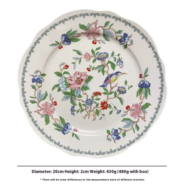 Blue Color Cute Cartoon Plate Creative Tableware Full Pattern Ruffled Plate - Shop at LoveMi