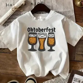 3D Digital Printed Casual Round Neck Short Sleeved Shirt - White