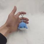 Blue Silver Hoop