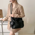 Women Shoulder Crossbody Bag Canvas Tote Messenger Bag Ladies Hand Bags Female Handbag - Black