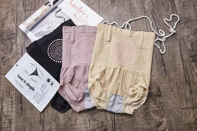 Women's Postpartum High waisted Seamless Body Lace Lace Draw in Pants Black And Skin Color And Pink - Shop at LoveMi