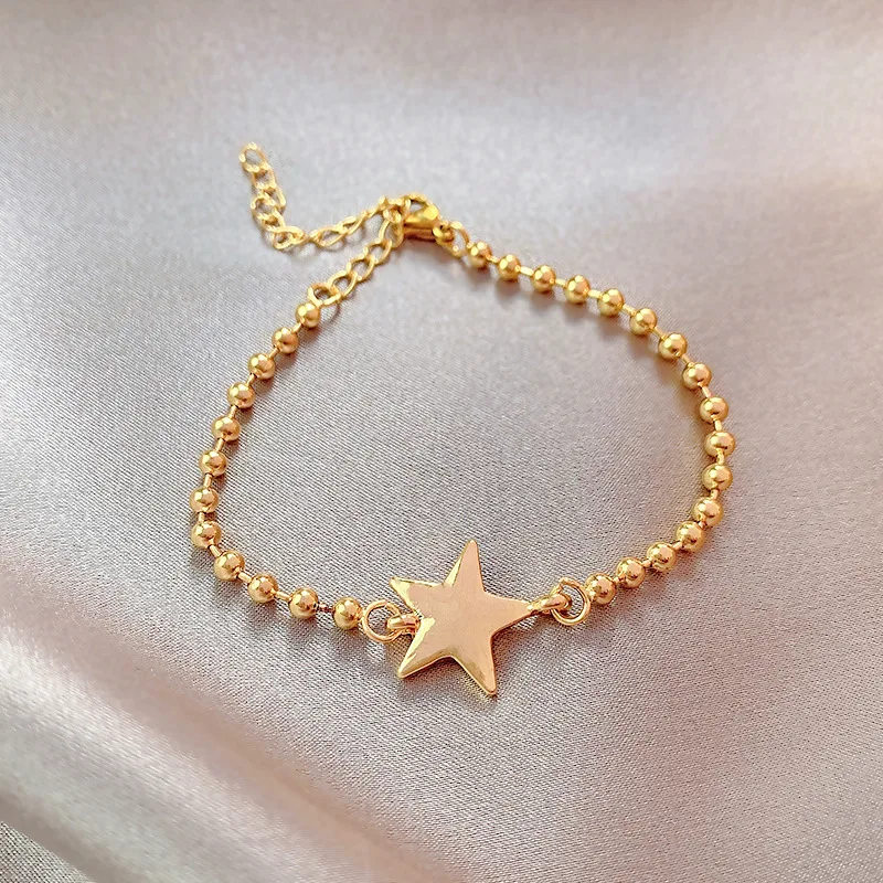 Bracelet Female Kuchao Hip Hop Cold Five-pointed Star - Hsls587 Gold - View 1