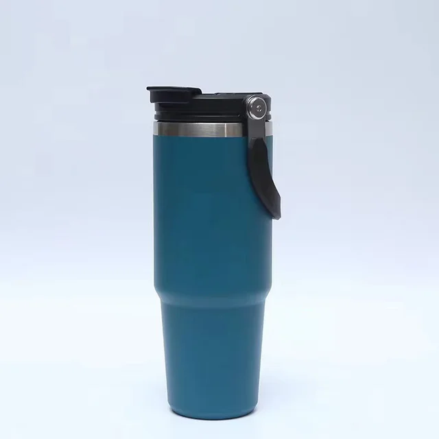 Handheld Dual Drink 304 Stainless Steel Insulated Cup Double Drink Blue - Shop at LoveMi