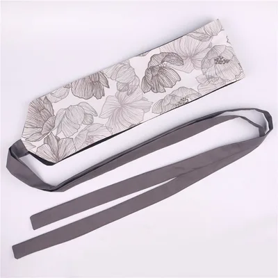Hanfu Slimming Cotton And Linen Waist Vintage Belt Fine Brushwork Flower - Shop at LoveMi