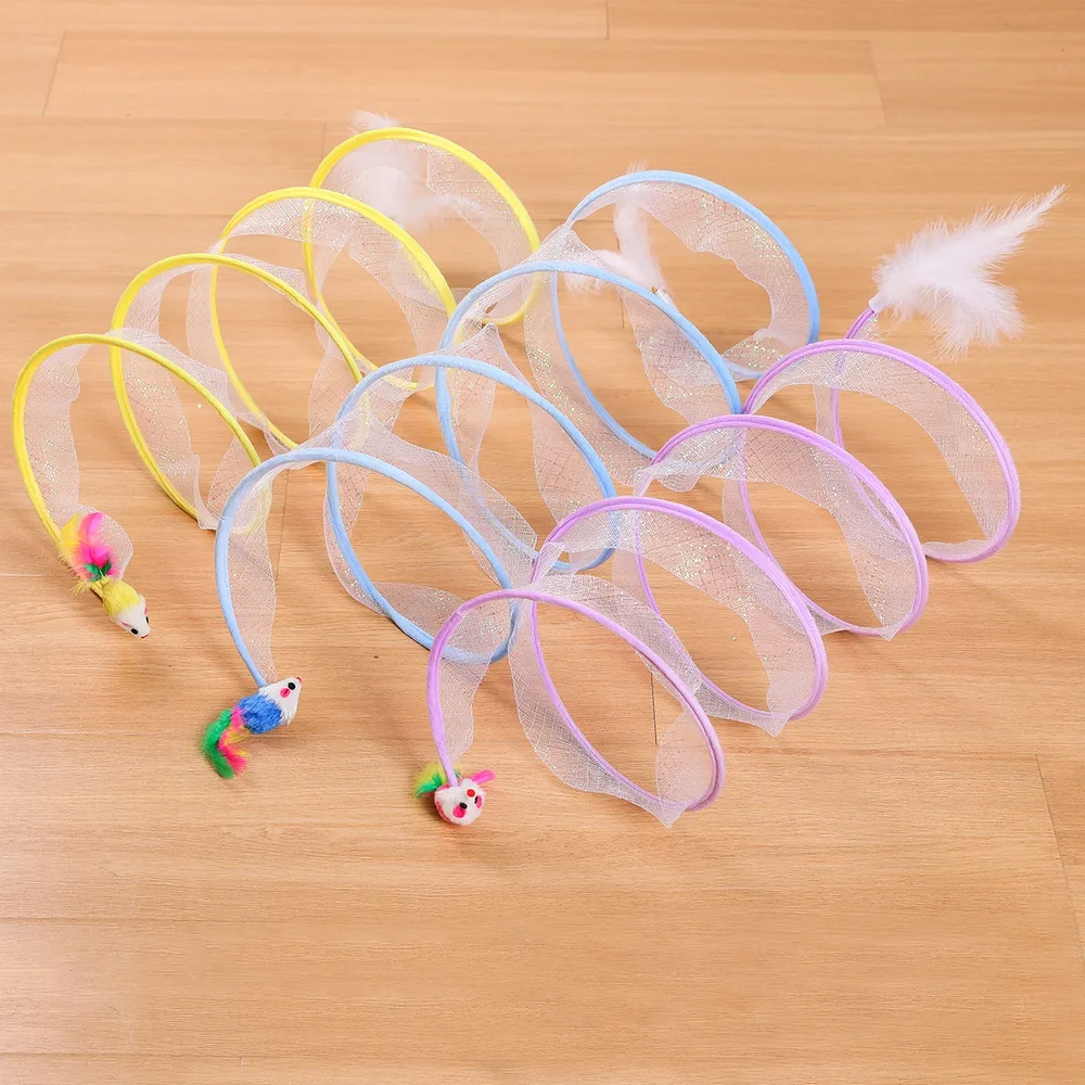 Pet Cat Tunnel Self Hi Relieving Stuffy Cat Toy Channel Kittens Supplies Stype Cat - Shop at LoveMi