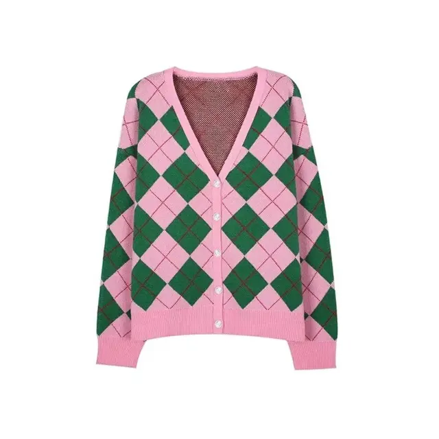 Autumn And Winter Salt Girl's Age reducing Knitted Cardigan Skirt Two piece Set Pink Sweater - Shop at LoveMi