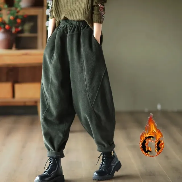 Fleece lined Pants Children's Fleece lined Thicker Army Green Velvet - Shop at LoveMi