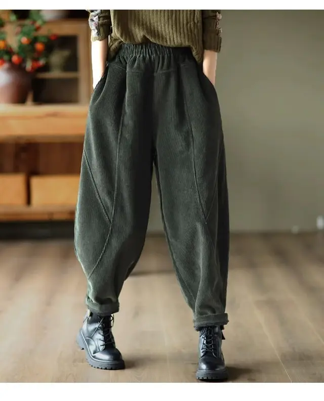 Fleece lined Pants Children's Fleece lined Thicker Spring And Autumn Army Green - Shop at LoveMi