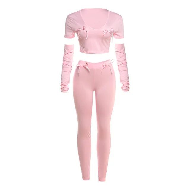 Temperament Leisure High Waist Cropped Trousers Suit Pink - Shop at LoveMi