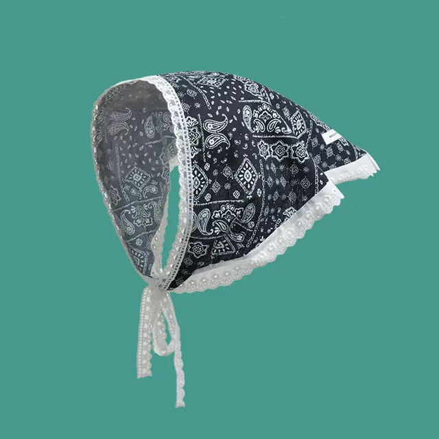 Women's Cotton And Linen Mori Style Lace Triangular Binder Black Waist Flower - Shop at LoveMi