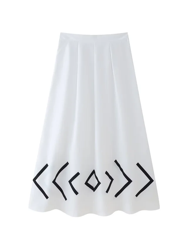 Metal Zipper Sling Top And Skirt Suit White Skirt - Shop at LoveMi