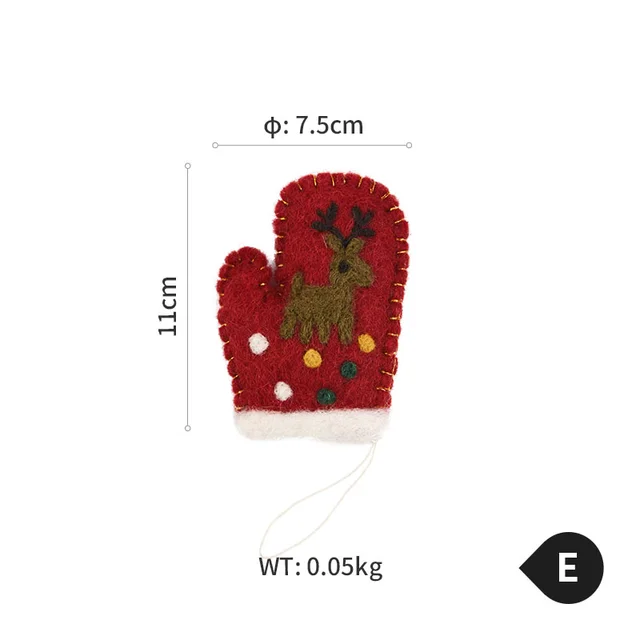 Cute Gloves Felt Ornaments Christmas Tree Holiday Decorative Ornaments - Shop at LoveMi