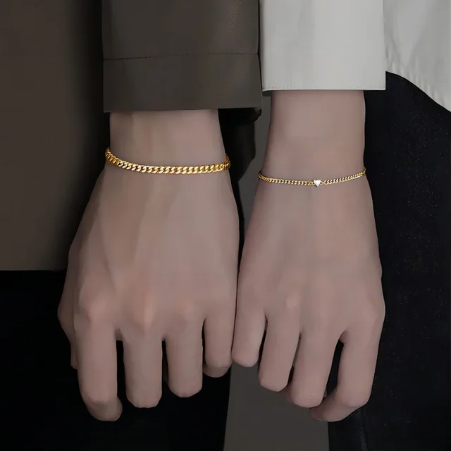 European And American Ins Special interest Design High grade Bracelet Suit Stainless Steel Gold - Shop at LoveMi