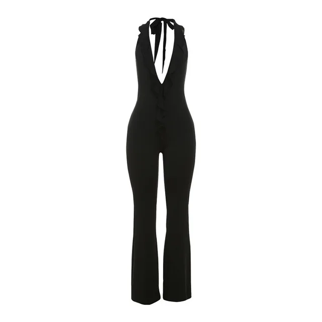 Women's Fashion Lace up Slim Fit Bodysuit Black - Shop at LoveMi